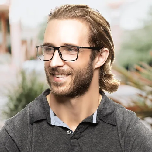 Miniatura 3 de 2SeeLife Lentes de lectura TR-90 grandes y duraderos para hombre, ajuste medio ancho, marco resistente flexible, bisagras de resorte, lectores NEGRO