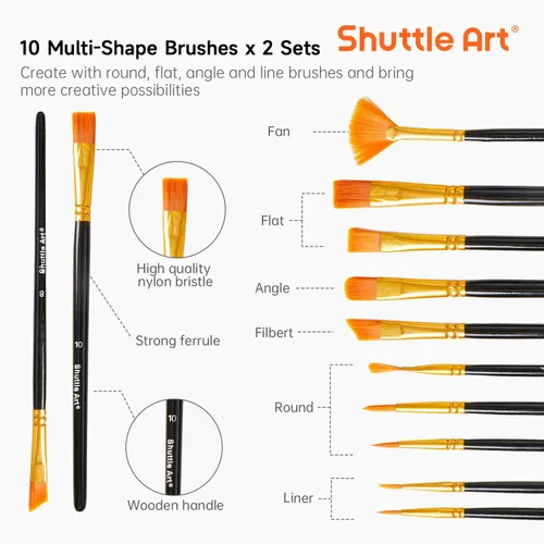 Miniatura 8 de Shuttle Art Kit de pintura para adultos y parejas, kit de pintura para citas nocturnas y manualidades, con 2 paquetes de pintura de 15 colores, 2