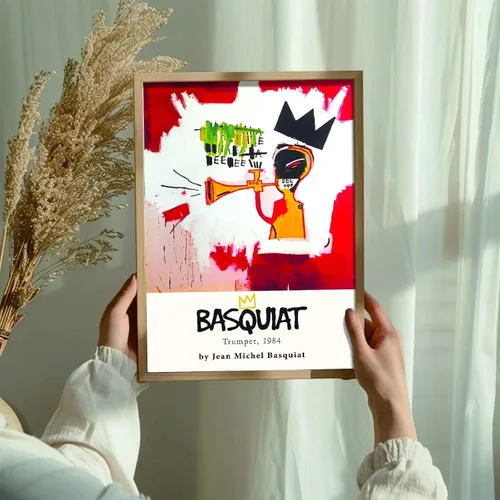 Miniatura 2 de RETRART Basquiat - Arte de pared de 8 x 10 pulgadas, impresión en lienzo de grafiti, póster de arte callejero para decoración de dormitorio