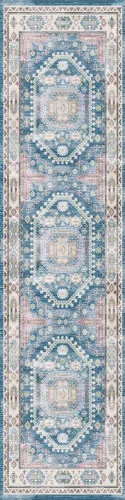 Miniatura 7 de vivorug Alfombra de pasillo azul de 2 x 10 pulgadas, lavable a máquina, con parte trasera antideslizante, ideal para cocina, pasillo, entrada, Azul