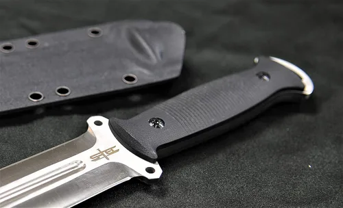Miniatura 3 de S-TEC Cuchillo táctico de caza de hoja fija G10 con mango compuesto con funda Kydex