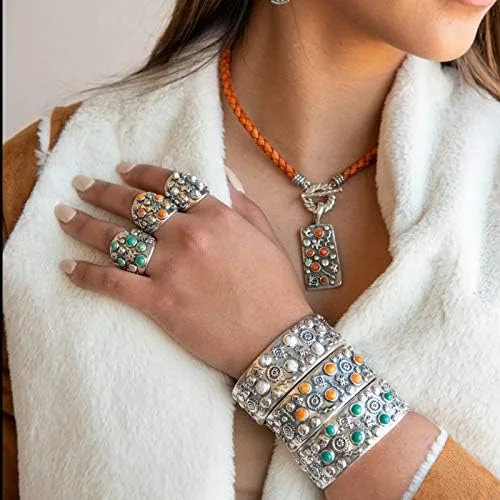 Miniatura 4 de American West - Pulsera de plata de ley para mujer, diseño de petroglifo, tallas S, M o L