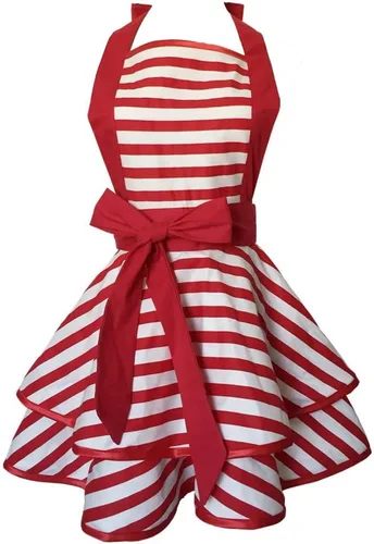 Hyzrz Delantales lindos hechos a mano de algodón estilo retro para mujeres y niñas, delantal de cocina para pasteles y cocina, para regalo de madre