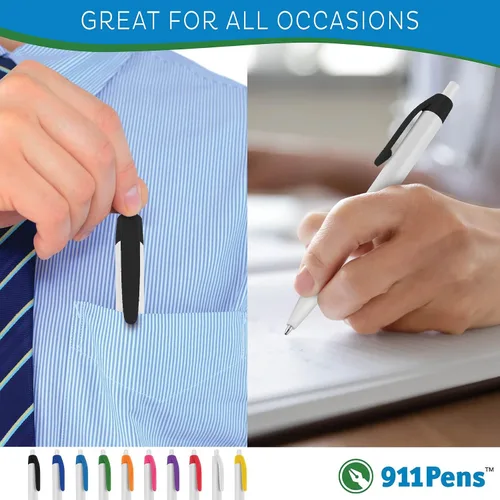 Miniatura 7 de 50 bolígrafos negros impresos en Estados Unidos, bolígrafo de tinta de escritura personalizado, impreso con tu logotipo y texto