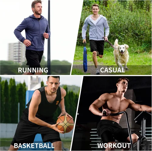 Miniatura 6 de FIONECA 2 in 1 Mens Shorts Casual 2 Pack, Running Gym Shorts for Men 7 Inch, Workout Shorts Men with Pockets &Towel Loop