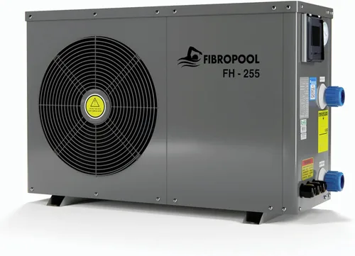 FibroPool Bomba de calor para piscina, FH255, 55,000 BTU, para piscinas y spas por encima y enterradas, alta eficiencia, calentador eléctrico, no