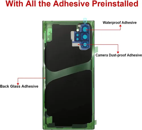 Miniatura 3 de Reemplazo de cristal trasero trasero para Samsung Galaxy Note 10 Plus con kit de herramientas de reparación y A-dhesive preinstalado (Aura Glow)