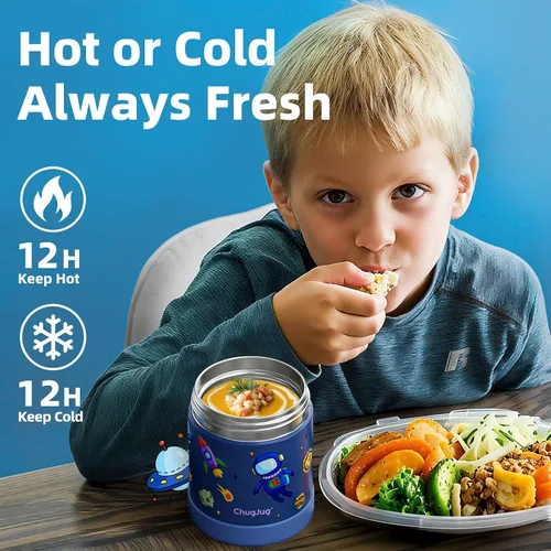 Miniatura 2 de Termo de sopa de 15 onzas para comida caliente para niños, tarro de comida aislado con cuchara, recipiente térmico para almuerzo, boca ancha vacío