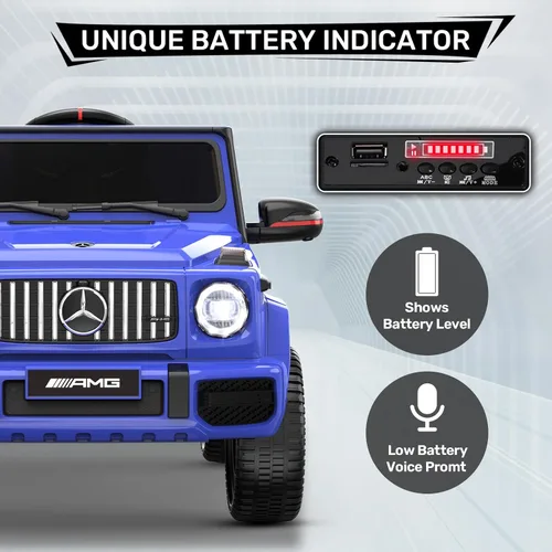 Miniatura 6 de ANPABO Auto de pasajeros con licencia Mercedes-Benz G63 para niños, coche de 12 V para montar con control remoto para padres, faros LED, reproductor