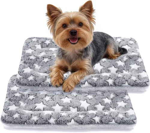 Miniatura 38 de Mora Pets Cama para Perros Almohadilla para Jaula Cama Ultra Suave para Mascotas con Bonito Estampado de Estrellas Alfombrilla Lavable para Jaula