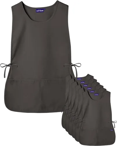Sivvan Delantal unisex - Delantal Cobbler Paquete de 6 Carbón