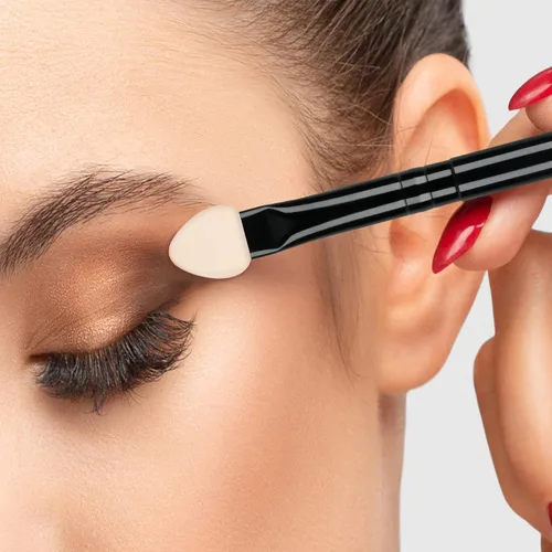 Miniatura 2 de UorPoto aplicadores de espuma para sombra de ojos de doble cara, esponja reutilizable de doble cara, 20 piezas, juego profesional de brochas
