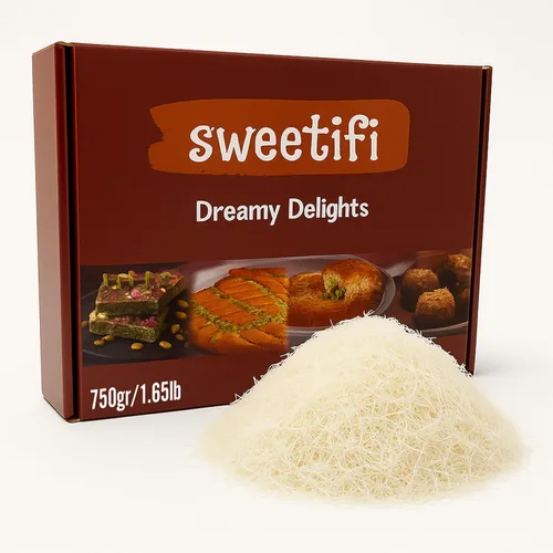 Miniatura 5 de Sweetifi Masa Kataifi en Tiras, Masa de Fillo Deshebrada, Kataifi Seca y Picada para Chocolate de Dubái, Auténtica Masa de Kataifi para Postres