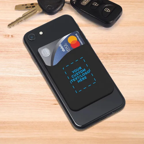 Miniatura 6 de DISCOUNT PROMOS Maya Basic - Juego de carteras de silicona para teléfono 10/50/100 - Texto personalizable, logotipo, adhesivo fuerte
