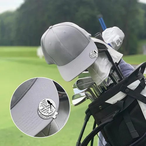 Miniatura 5 de Divertidos marcadores de pelota de golf con clip para sombrero, accesorios de golf para hombres, regalos de golf de jubilación de cumpleaños para I