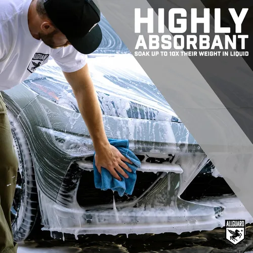Miniatura 5 de Car Covers Paquete de 24 paños de limpieza de microfibra, color azul, reutilizables, lavables y ecológicos. (24)