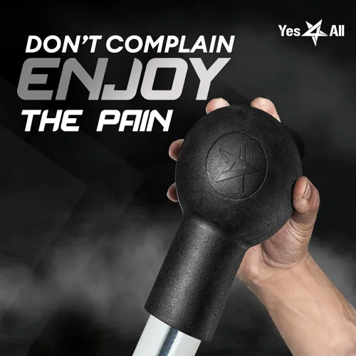 Miniatura 6 de Yes4All Exercise Machine Adjustable T Bar Row Attachment, D Row Handle/Landmine Handle Attachment with Textured Rubber Handles H. Bombas con barra