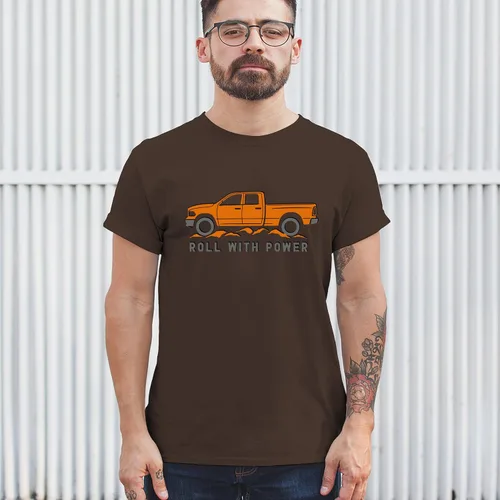 Miniatura 198 de Tee Hunt Camisetas gráficas y camisetas sin mangas para hombre Roll with Power Pickup Truck