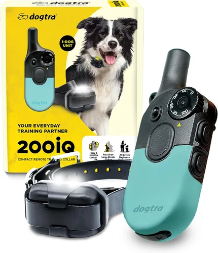 Miniatura 11 de Dogtra 200iQ Collar E de entrenamiento remoto – 100 niveles, tono, vibración, rango de 1/2 milla – Compacto, impermeable, control con una sola mano