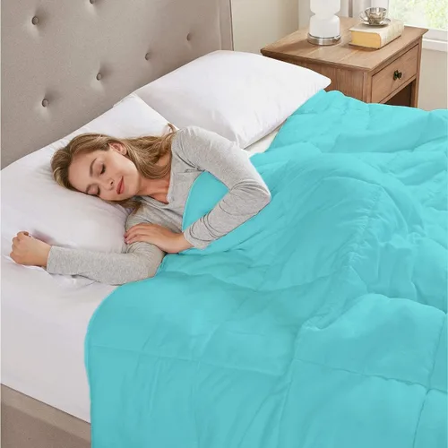 Miniatura 3 de Edredón de plumón de lujo, tamaño individual XL de 68 x 92 pulgadas, 1 pieza para todas las estaciones, 500 GSM con pestañas en las esquinas, 100%