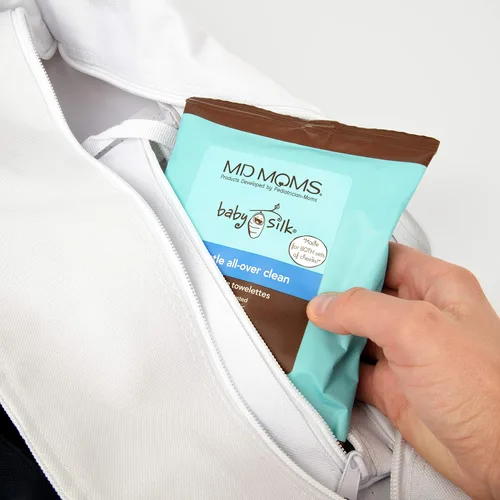 Miniatura 3 de MD Moms - Toallitas para bebé (bolsa de viaje de 12 unidades) – Toallas de limpieza hipoalergénicas aprobadas por eczema sensible para pieles
