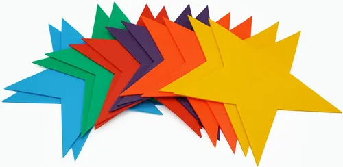 Miniatura 7 de 12 marcadores direccionales antideslizantes para entrenamiento de agilidad, actividades en el aula de niños, gimnasio, deporte, hogar (estrella)