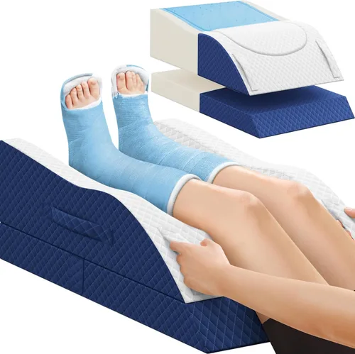 Miniatura 11 de Almohadas de elevación TranquilRelax para piernas después de cirugía, almohada de cuña de espuma viscoelástica ajustable para lesiones o descanso