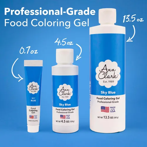 Miniatura 2 de Ann Clark - Gel colorante para alimentos, color azul cielo, grande, 4.5 onzas, grado profesional, fabricado en Estados Unidos