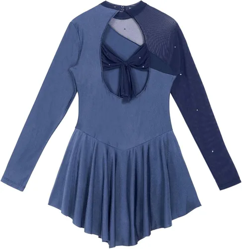Miniatura 4 de easyforever Vestido de ballet latino para mujer y adolescentes, uniforme de equipo de patinaje, falda tutú, leotardo