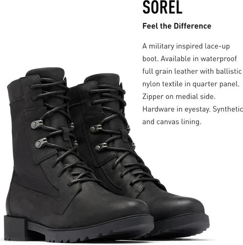 Miniatura 3 de SOREL Botas Emelie de encaje para mujer, botas de invierno de cuero impermeable