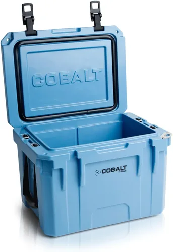 Miniatura 3 de Cobalt - Enfriador de hielo de 25 cuartos de galón moldeado por roto; gran baúl para hielo hasta 3 días