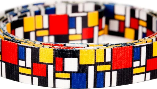 Miniatura 2 de Collar de perro Mondrian respetuoso con el medio ambiente, 10-15 pulgadas, pequeño