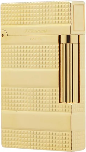 Brass Ligne 2 Style Lighter - Sonido icónico de "Ping", llama suave ajustable, encendedor clásico para hombres que aprecian la artesanía (dorado)