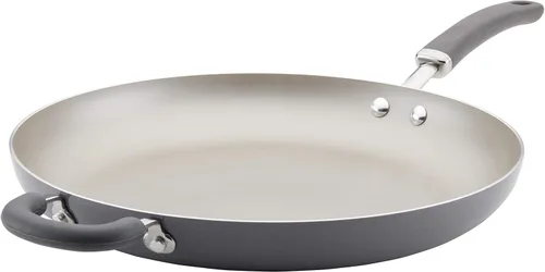 Miniatura 8 de Rachael Ray Create Delicious - Sartén hondo antiadherente con tapa / Sartén / Cacerola - 9.5 pulgadas, gris