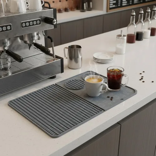 Miniatura 2 de Tapete de bar 3 en 1, tapete de bar para encimera, barman en casa, accesorios de bar, tapete de cóctel plegable multifuncional con tabla de cortar