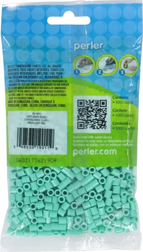 Miniatura 2 de Perler Cuentas fusibles para manualidades, verde claro, pequeñas, 1000