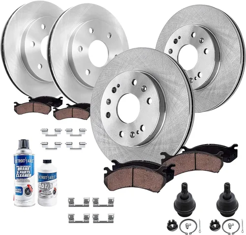 Miniatura 66 de Detroit Axle - Rotores de freno para Jeep Compass 2015-2022 Renegade 2016-2022 Fiat 500X 2016-2022, 2018, 2019, 2020, 2021. Reemplazo de rotores