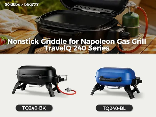 Miniatura 2 de Nonstick Griddle Replacement Parts for Napoleon TravelQ 240 Series Gas Grills Carbon Steel Flat Top Plate for Napoleon TravelQ TQ240-BK TQ240-BL