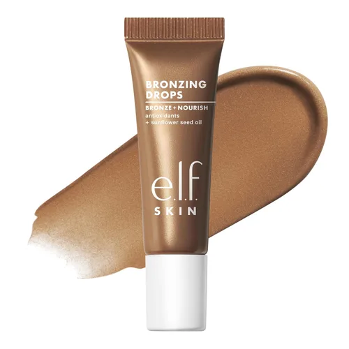 Miniatura 10 de e.l.f. SKIN - Gotas bronceadoras, bronceador líquido para rostro y piel, crea un brillo bañado por el sol, infundido con vitamina E, vegano y libre