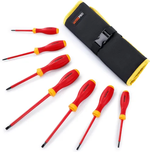Juego de destornilladores aislados de 1000 V, juego de destornilladores eléctricos para electricista, herramientas de reparación con Phillips