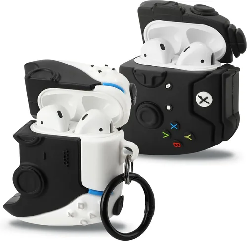Miniatura 21 de [Paquete de 2] Gedicht para Airpods 2ª generación, divertida consola de juegos de dibujos animados 3D, diseño de caja de zapatos de silicona suave