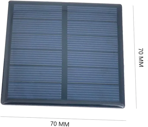 Miniatura 4 de 10 unids epoxi panel solar 5.5 V 190 mA mini panel de células solares policristalinas 70 mm x 70 mm/2.76 "x 2.76" para energía solar mini células