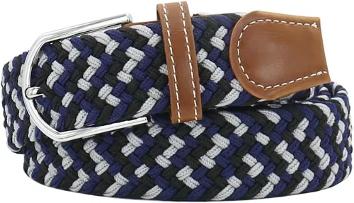 Miniatura 20 de Mixed Color Woven Stretch Braided Belts for Men and Women Fashion Elastic Belts