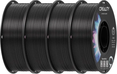 Miniatura 16 de Creality Filamento ABS de 1.75mm, color negro, 2 kg, paquete de filamento para impresora 3D, excelente resistencia, inodoro, no tóxico, estabilidad