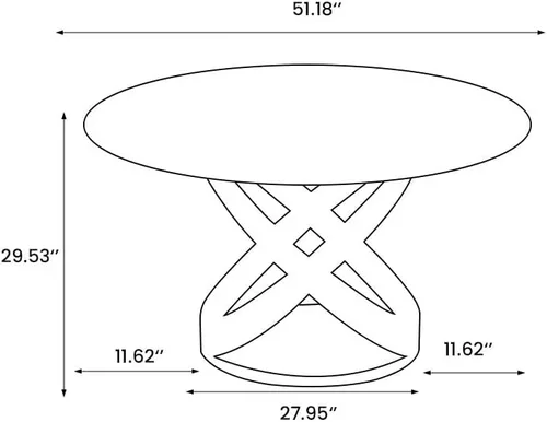 Miniatura 8 de POVISON Juego de 4 sillas de comedor redondas de lino y algodón con mesa de comedor de vidrio (mesa de comedor de 51 pulgadas + 4 sillas)