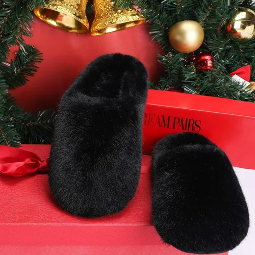 Miniatura 2 de DREAM PAIRS Pantuflas de felpa para mujer para interiores y exteriores