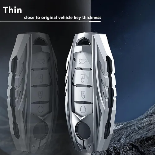 Miniatura 7 de Funda para llavero Nissan con llavero, elegante y duradera funda de protección de aleación de zinc compatible con Altima Maxima Rogue Armada
