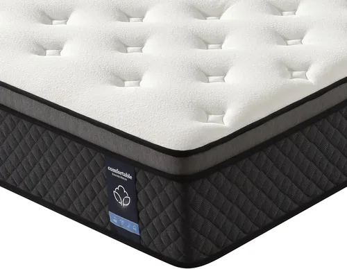 Miniatura 9 de Colchón híbrido Queen de 12 pulgadas en caja, certificado CertiPUR-US Gel memory foam & pocketed springs, medium plush cooling mattress relieves