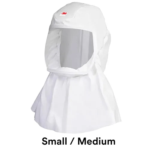 Miniatura 2 de 3M Versaflo S-433S-5 - Capucha con suspensión de cabeza integrada, pequeño/mediano, 5 EA/funda, color blanco