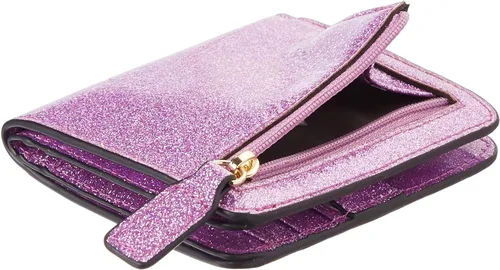 Miniatura 7 de Gostwo - Cartera compacta de piel genuina de lujo para mujer con bloqueo de RFID y ventana de identificación
